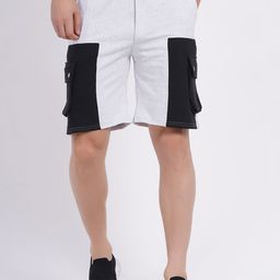BAESD Men Colourblocked Cotton Cargo Shorts Technology-image-59