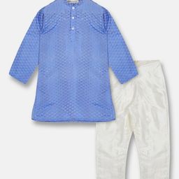 Sethukrishna Boys Blue Kurta with Pyjamas-picture-35