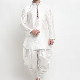 Benstoke Men White Kurta with Salwar-picture-38
