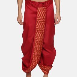 Sethukrishna Men Maroon Printed Dhoti Pant-image-31