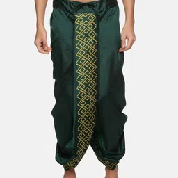 Sethukrishna Men Green Printed Dhoti-image-46