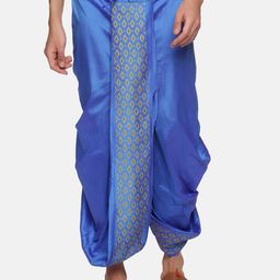 Sethukrishna Men Blue Printed Dhoti-image-37