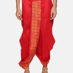 Sethukrishna Men Red Printed Dhoti-image-59