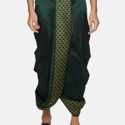 Sethukrishna Men Green Printed Dhoti-image-40