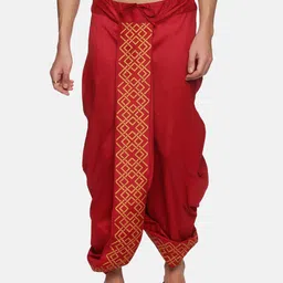 Sethukrishna Men Maroon Printed Dhoti-image-28