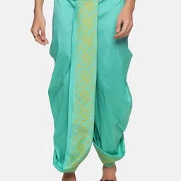 Sethukrishna Men Green Printed Dhoti-image-41