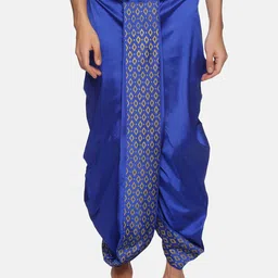 Sethukrishna Men Navy Blue Printed Dhoti-image-67