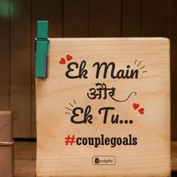 Indigifts Beige Romantic Couple Pine Wooden Photo Stand Valentines Day Gift-image-76