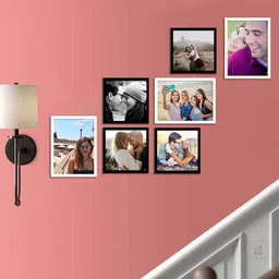 Art Street Set Of 7 Black & White Solid Wall Photo Frames-17
