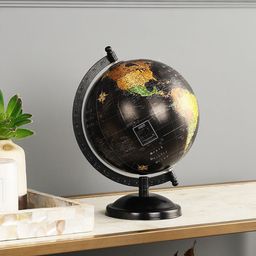 EXIM DECOR Black & Yellow Printed Globe Showpieces-image-30