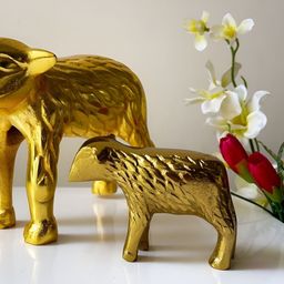 CasaGold Gold Toned 2Pcs Metal Medium Showpieces-image-41