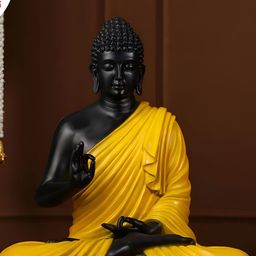 GW CREATIONS Black Buddha Idol Showpiece-image-46