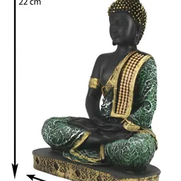 GW CREATIONS Black & Green Buddha Idol Showpiece-image-38