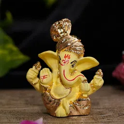 TIED RIBBONS White & Silver Lord Ganesha Idol Statue Showpiece-13