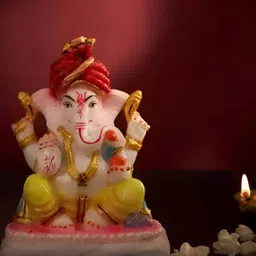 krishnagallery1 White & Yellow Religious Idol Showpiece-image-78