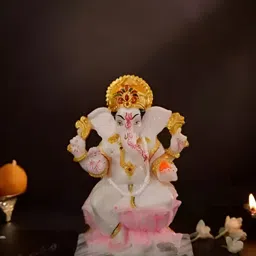 krishnagallery1 White & Yellow Religious Idol Showpiece-image-86