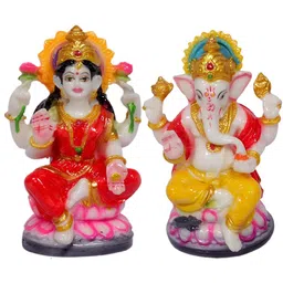 krishnagallery1 White Marble Laxmi Ganesh Statue Showpiece-image-21