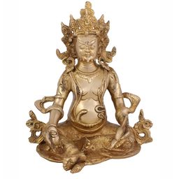 Arihant Craft Yellow & Gold-Toned Brass Small Idol Showpiece-image-25