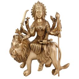 Arihant Craft Yellow & Gold-Toned Brass Small Idol Showpiece-image-98