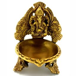 Arihant Craft Yellow & Gold-Toned Brass Small Idol Showpiece-image-21