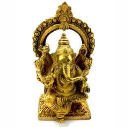 Arihant Craft Yellow & Gold-Toned Brass Small Idol Showpiece-image-80