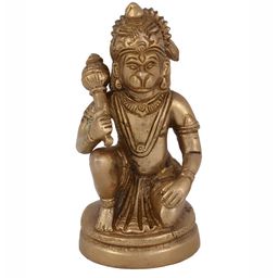 Arihant Craft Gold-toned Brass Hanuman Small Showpiece-image-85