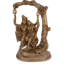 Arihant Craft Gold-toned Brass Radha Krishna Medium Showpiece-image-13