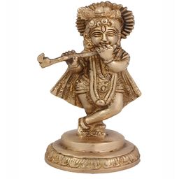 Arihant Craft Yellow & Gold-Toned Brass Small Idol Showpiece-image-19