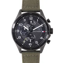 Tommy Hilfiger Men Leather Analogue Chronograph Watch TH1792006W-image-46
