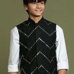 VASTRAMAY Boys Embellished Nehru Jacket-picture-20