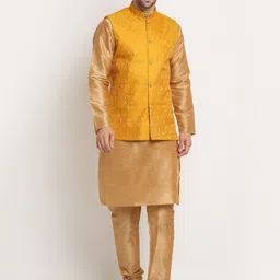 KRAFT INDIA Men Kurta & Churidar With Nehru Jacket-image-90