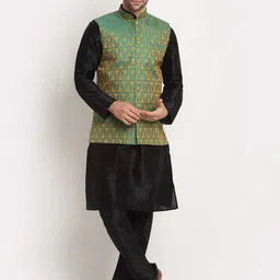KRAFT INDIA Men Kurta With Churidar & Nehru jacket-26