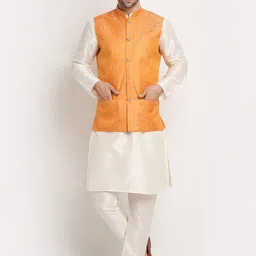 KRAFT INDIA Men Kurta and Churidar with Nehru Jacket-image-20