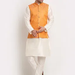 KRAFT INDIA Men Kurta and Churidar with Nehru jacket-image-51