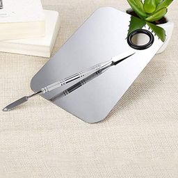 Veoni BELLE Stainless Steel Makeup Mixing Palatte with Spatula-51