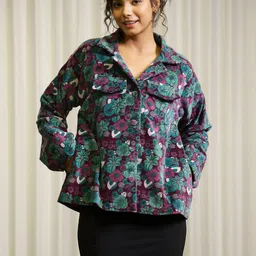 SANSKRUTIHOMES Floral Printed Lightweight Tailored Jacket-picture-56