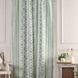 Peepul Tree Green & White Floral Printed Cotton Door Curtain-picture-22