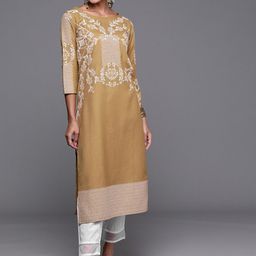 Indo Era Ethnic Motifs Printed Boat Neck Cotton Kurta-picture-39