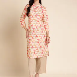 Sangria Geometric Printed Straight Kurta-image-44
