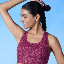 Nykd All Day On-Trend Printed Racerback Sports Bra (NYK082)-image-27
