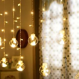 SPARK WORLD Yellow Ball-Shaped String Lights-18