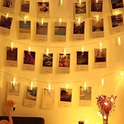 SPARK WORLD Yellow Photo Clip String Lights-9