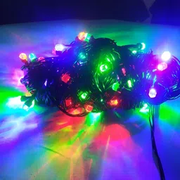 SPARK WORLD Red & Green Rice-Shaped String Lights-50