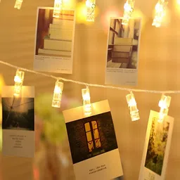 SPARK WORLD Yellow Photo Clip String Lights-40