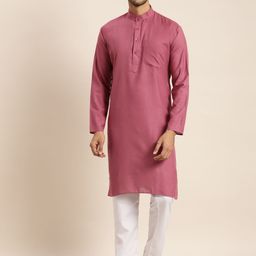 Anug by SOJANYA Men Coral Pink Kurta with Churidar-picture-51