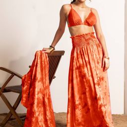 EROTISSCH Tie & Dye Printed Beachwear Set-image-91