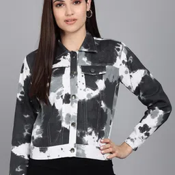 BAESD Abstract Printed Organic Cotton Denim Jacket-37