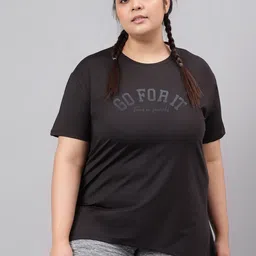 MKH Plus Size Typography Printed Drop-Shoulder Sleeves Relaxed Dri-Fit T-shirt-picture-14