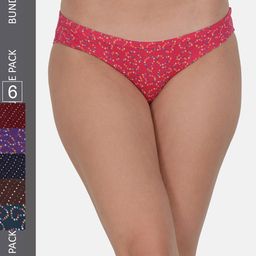 Leading Lady Women Pack Of 6 Pure Cotton Bikini Briefs BKN-5005-5006-6-image-78