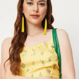 max Floral Printed Smocked Ethnic Crop Top-image-39